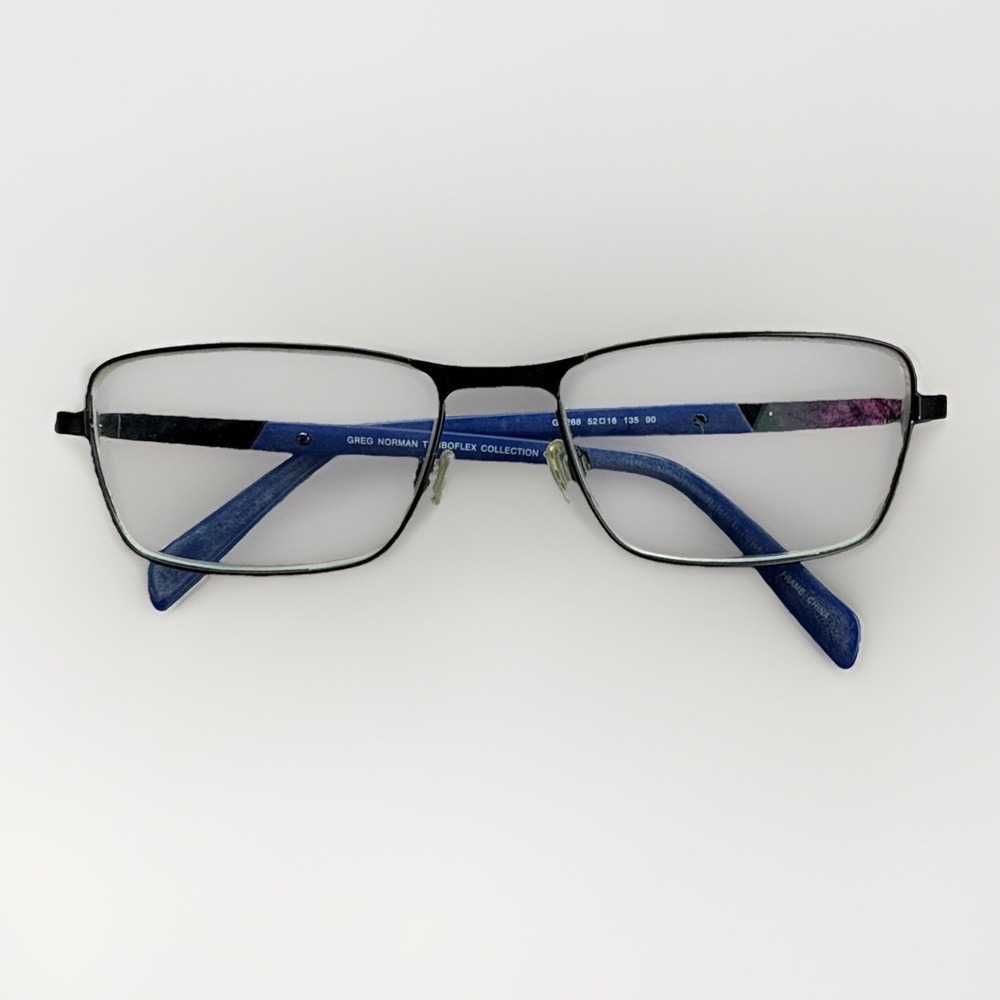 GREG NORMAN Authentic Golf COLLECTION FramesOnly Eyeglasses Blue Metal GN268
